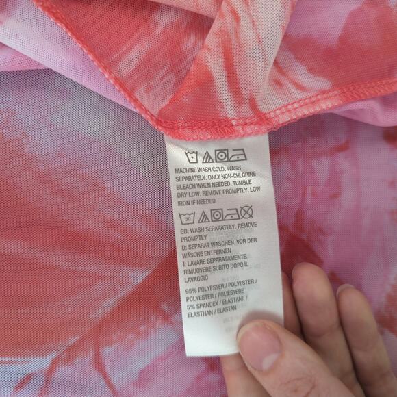 Susan Graver Cardigan Womens XL Pink Sheer Summer Vacation Beach Travel Layer - Picture 5 of 6